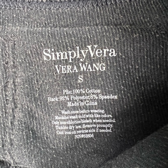 Simply Vera Vera Wang Gray Pull-On Corduroy Low Rise Legging Women's Size S C-6 - Picture 3 of 9